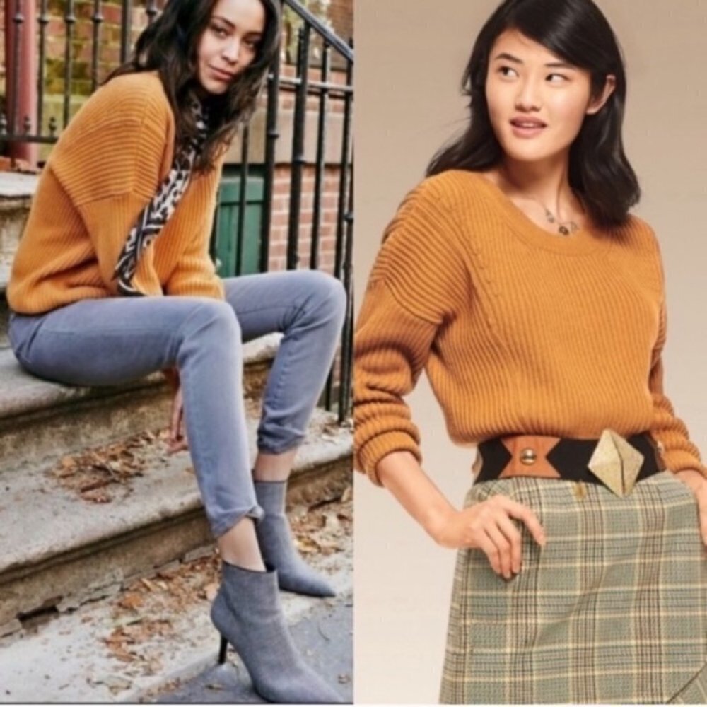 Cabi Step Up Chunky Knit Pullover Sweater‎ #3537 Size S Office Casual Gorpcore